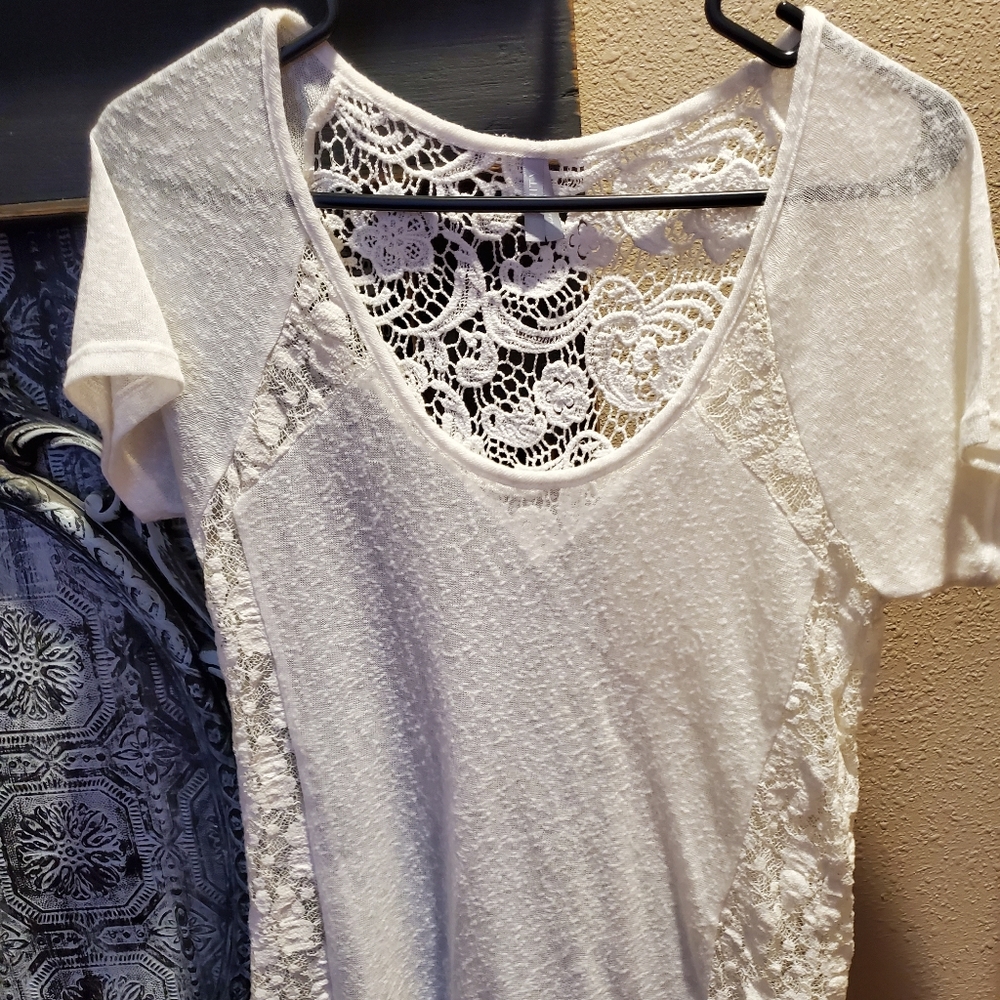 Lace and cotton top